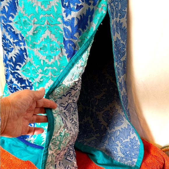 Gorgeous Embroidered Indian Kurta Women's Sz 40 PTP 20" Heavier Weight Tunic - Picture 4 of 8